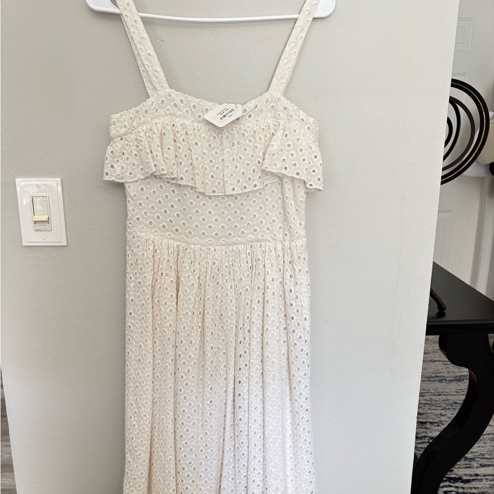 NWT ZOE & SAM BOHO CHIC COTTON EYELETโ FIT & FLARE DRESS Sz small Nordstrom